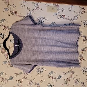 Pink Blush Maternity Blue Shirt Size 2X GUC